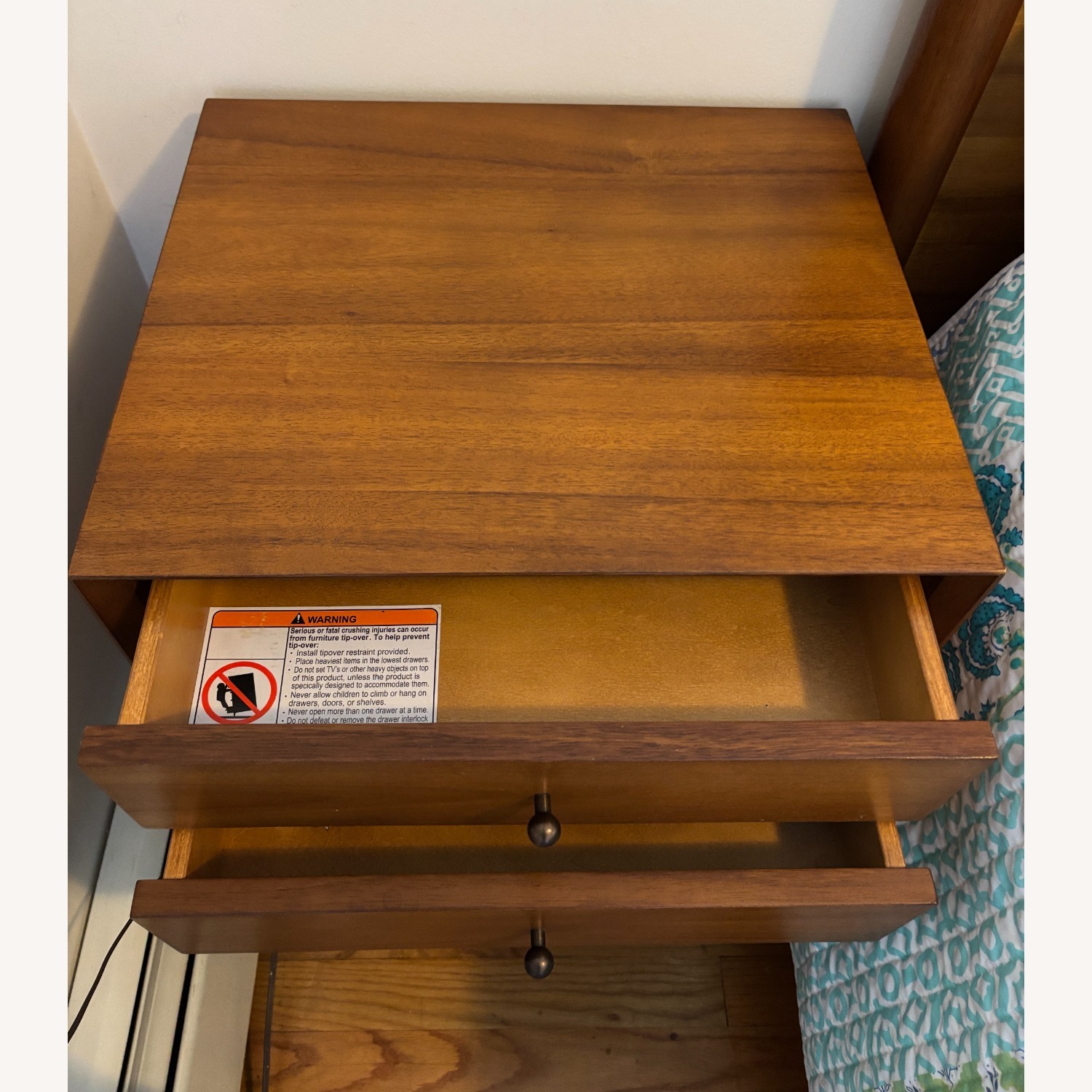 West Elm Mid-Century Nightstand, Acorn - image-5