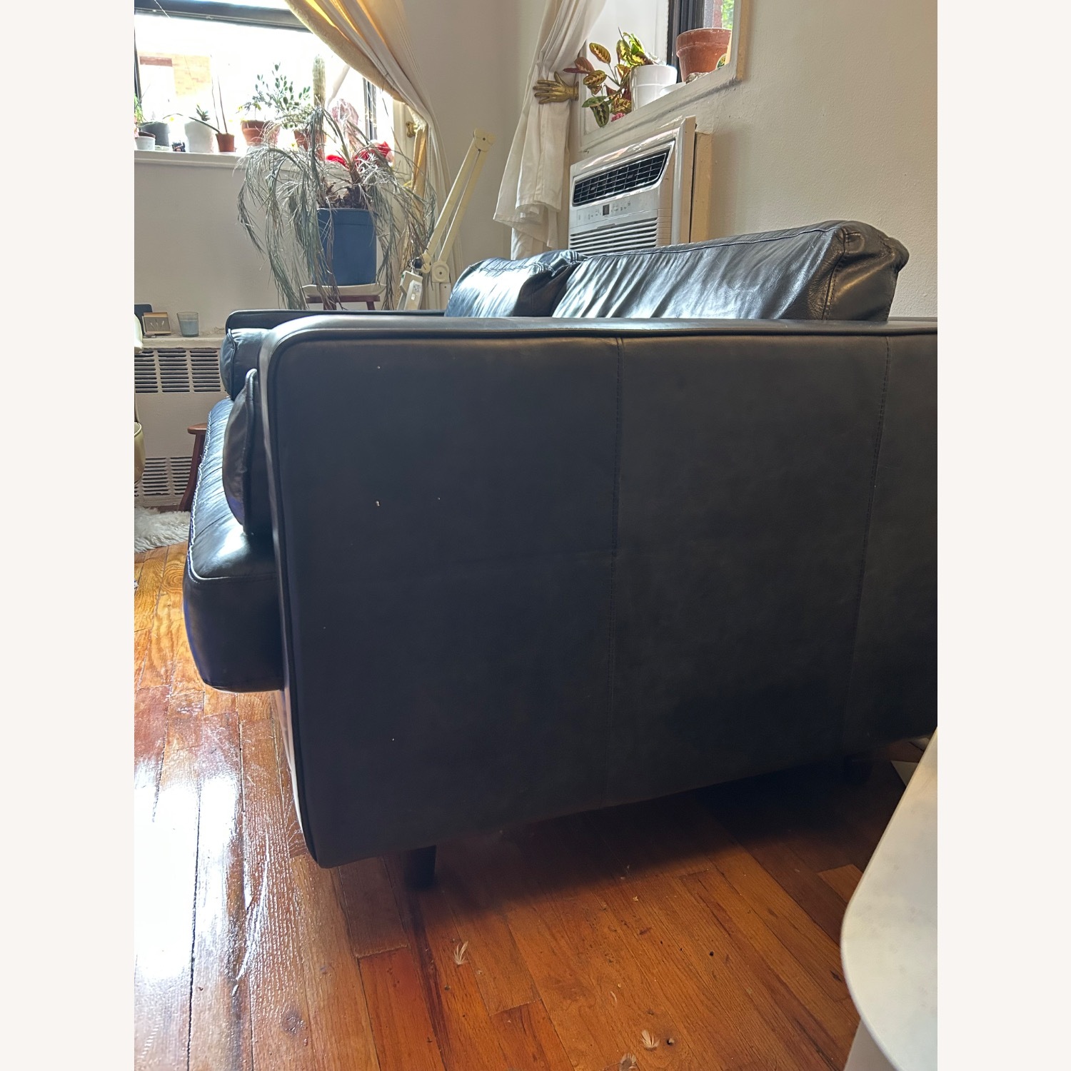 Article Sven Blue Leather Loveseat - image-3