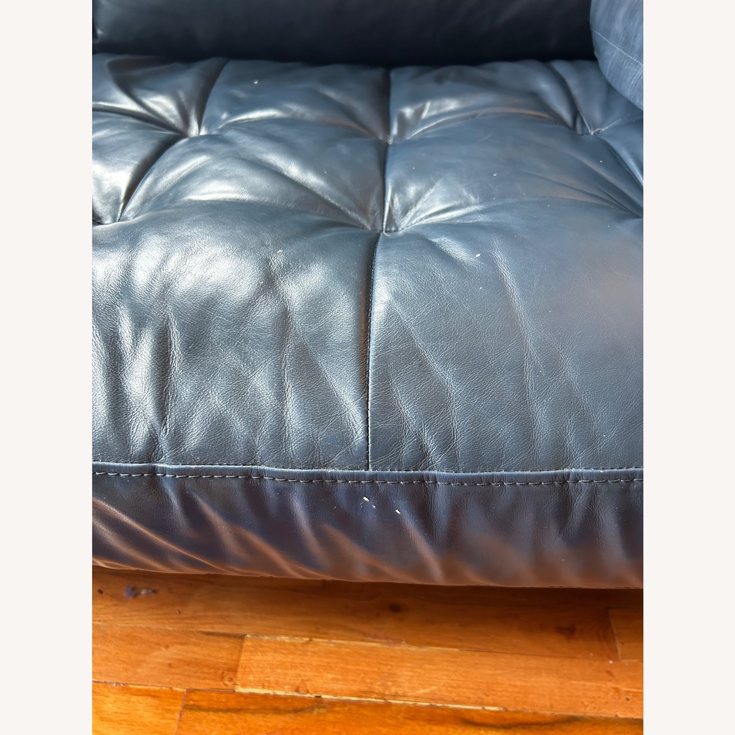 Article Sven Blue Leather Loveseat - image-5