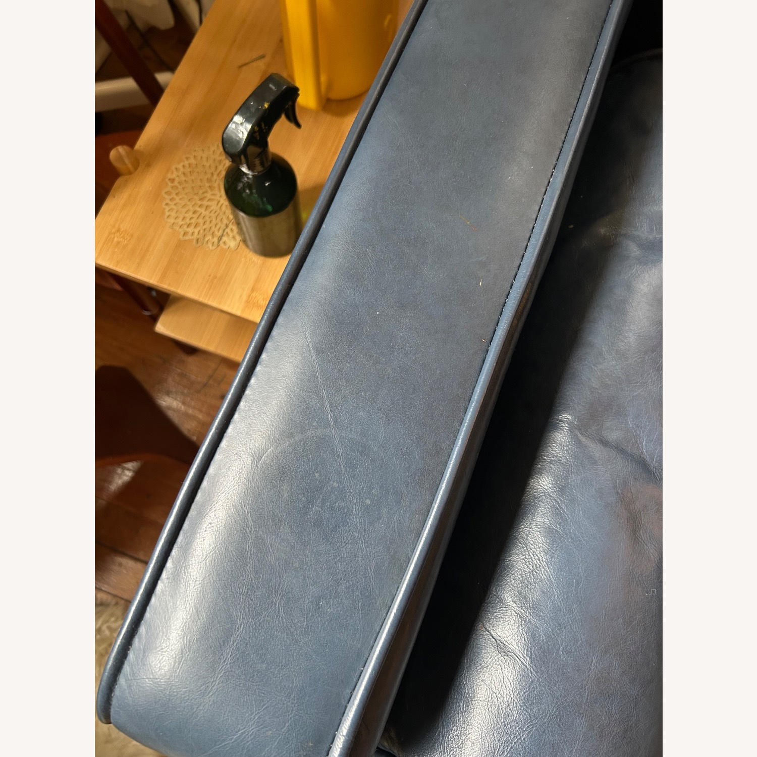Article Sven Blue Leather Loveseat - image-4