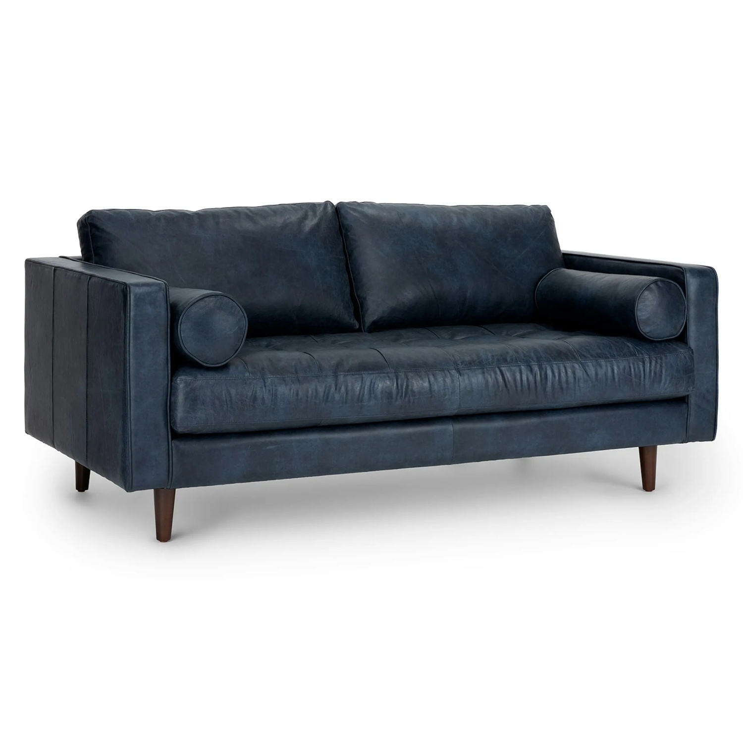 Article Sven Blue Leather Loveseat - image-6