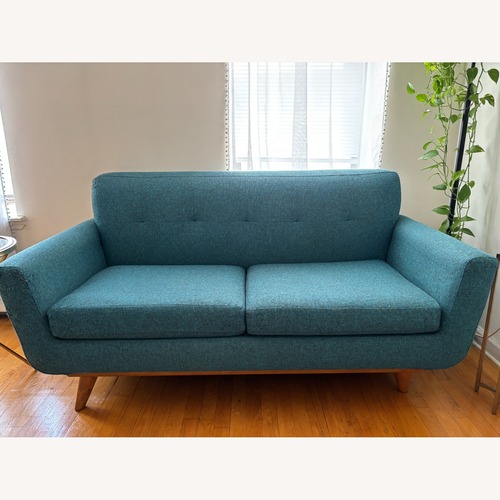 Used Apt2b Carson Loveseat, Teal Blue for sale on AptDeco