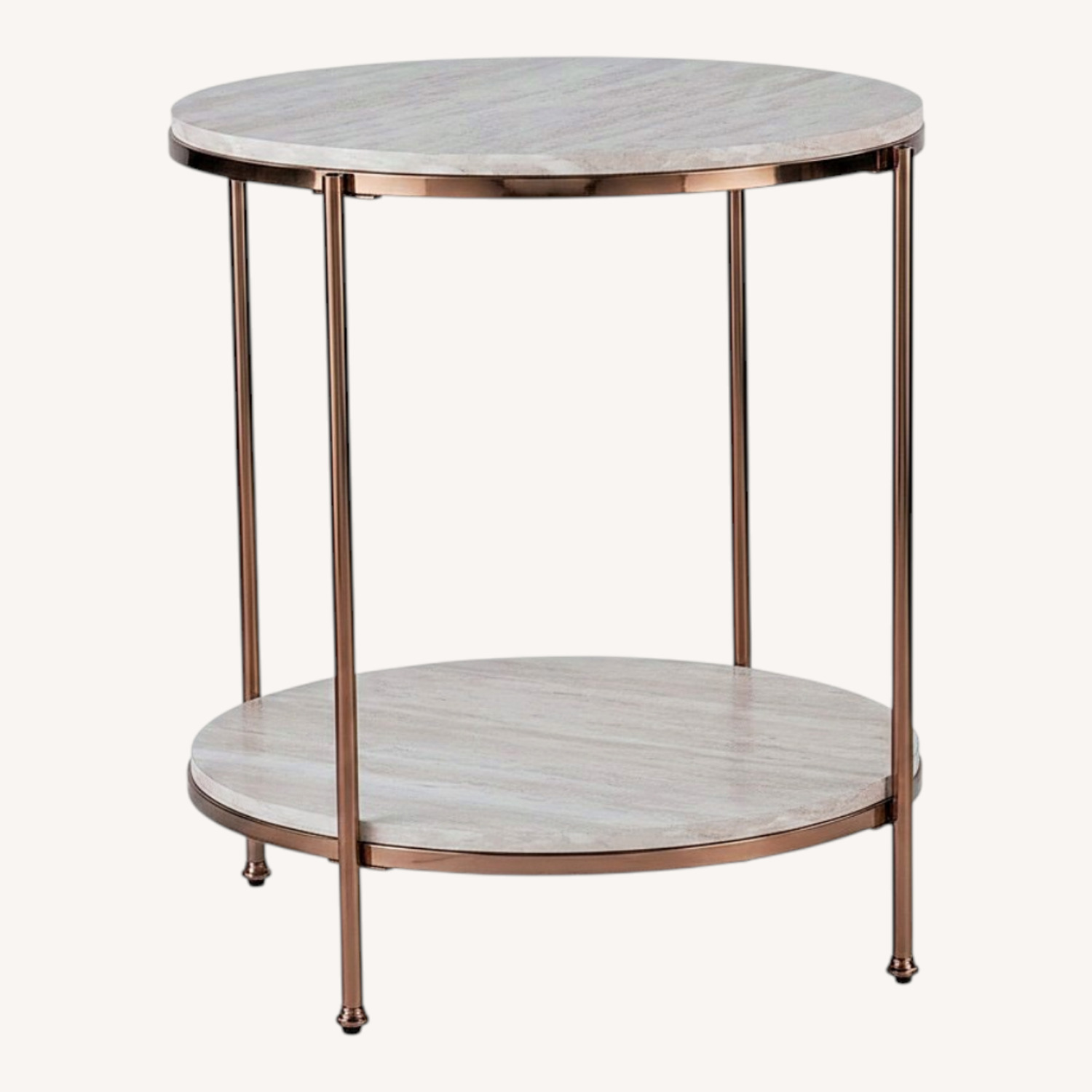 Modern Faux Stone End Table – Less Than 1 Year Old - image-0