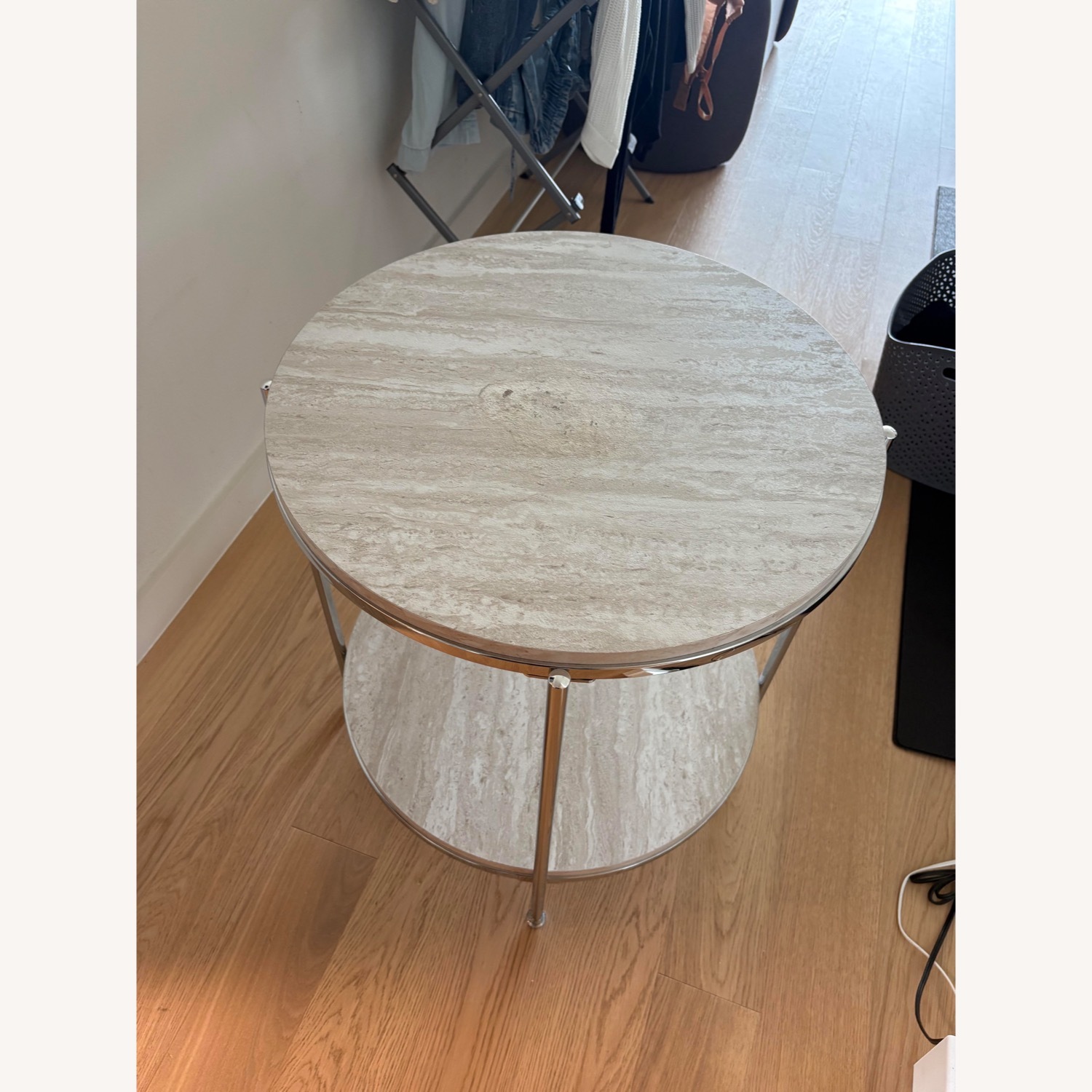 Modern Faux Stone End Table – Less Than 1 Year Old - image-4