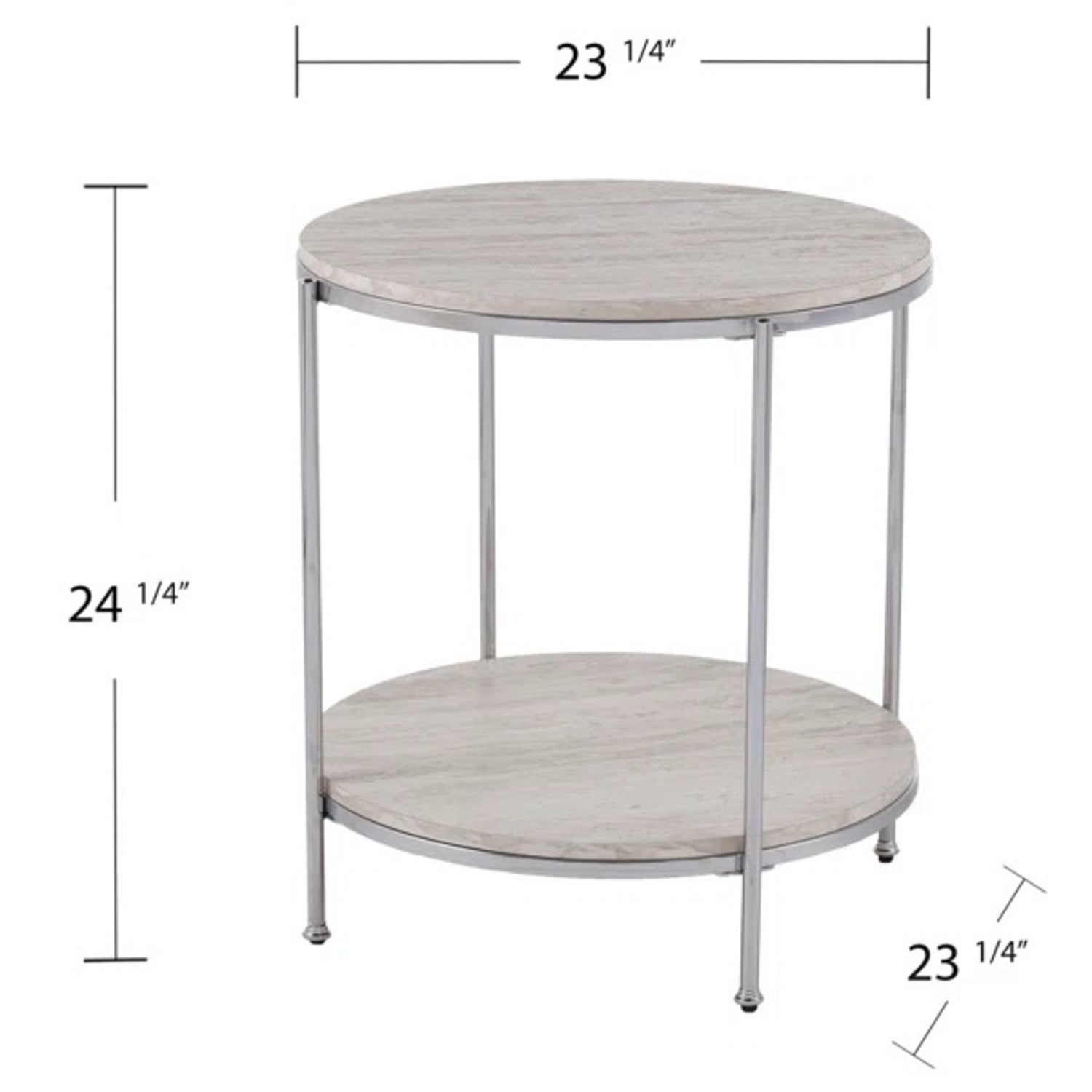 Modern Faux Stone End Table – Less Than 1 Year Old - image-2