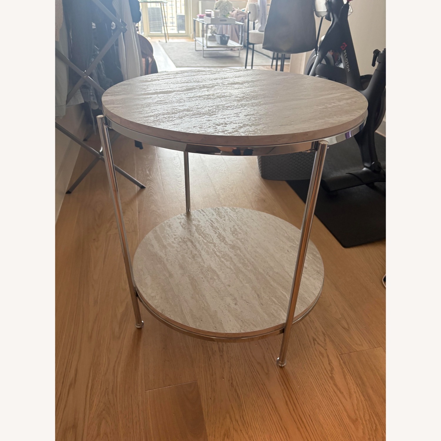 Modern Faux Stone End Table – Less Than 1 Year Old - image-3