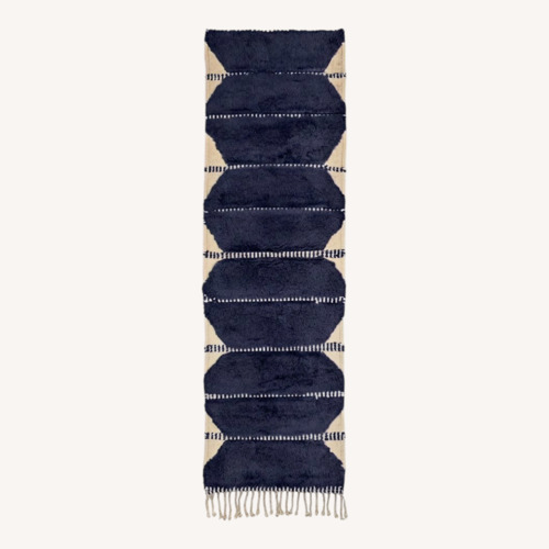 Used Benisouk "Mina" Vintage Navy Wool Runner for sale on AptDeco