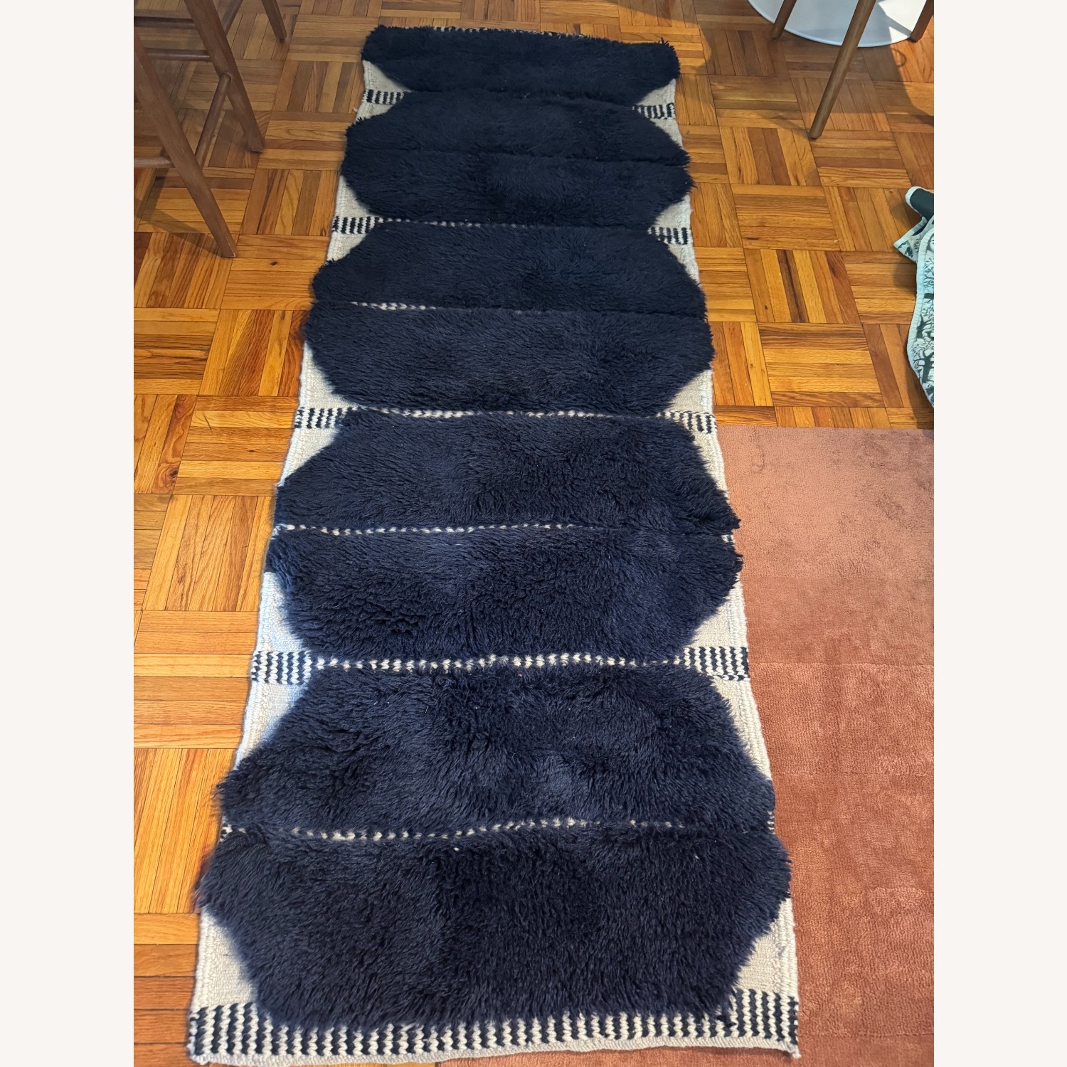 Benisouk "Mina" Vintage Navy Wool Runner - image-2