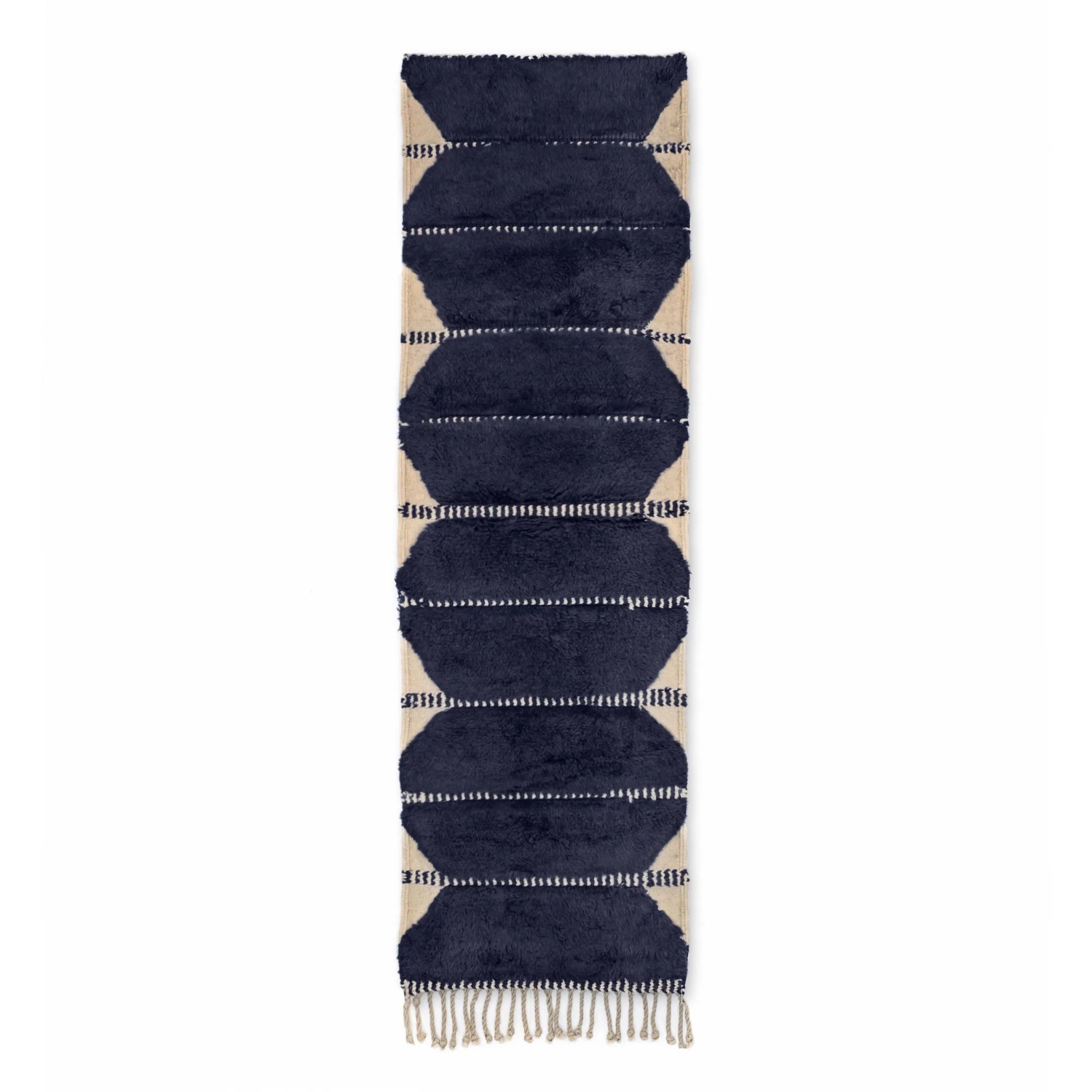 Benisouk "Mina" Vintage Navy Wool Runner - image-4