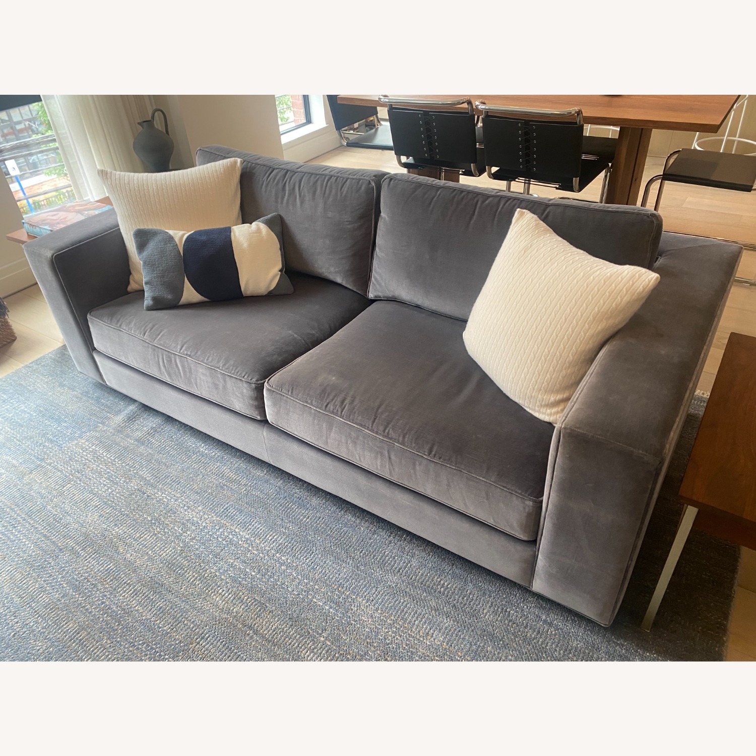 Restoration Hardware Maddox Light Gray 2 Seater Sofa - image-3