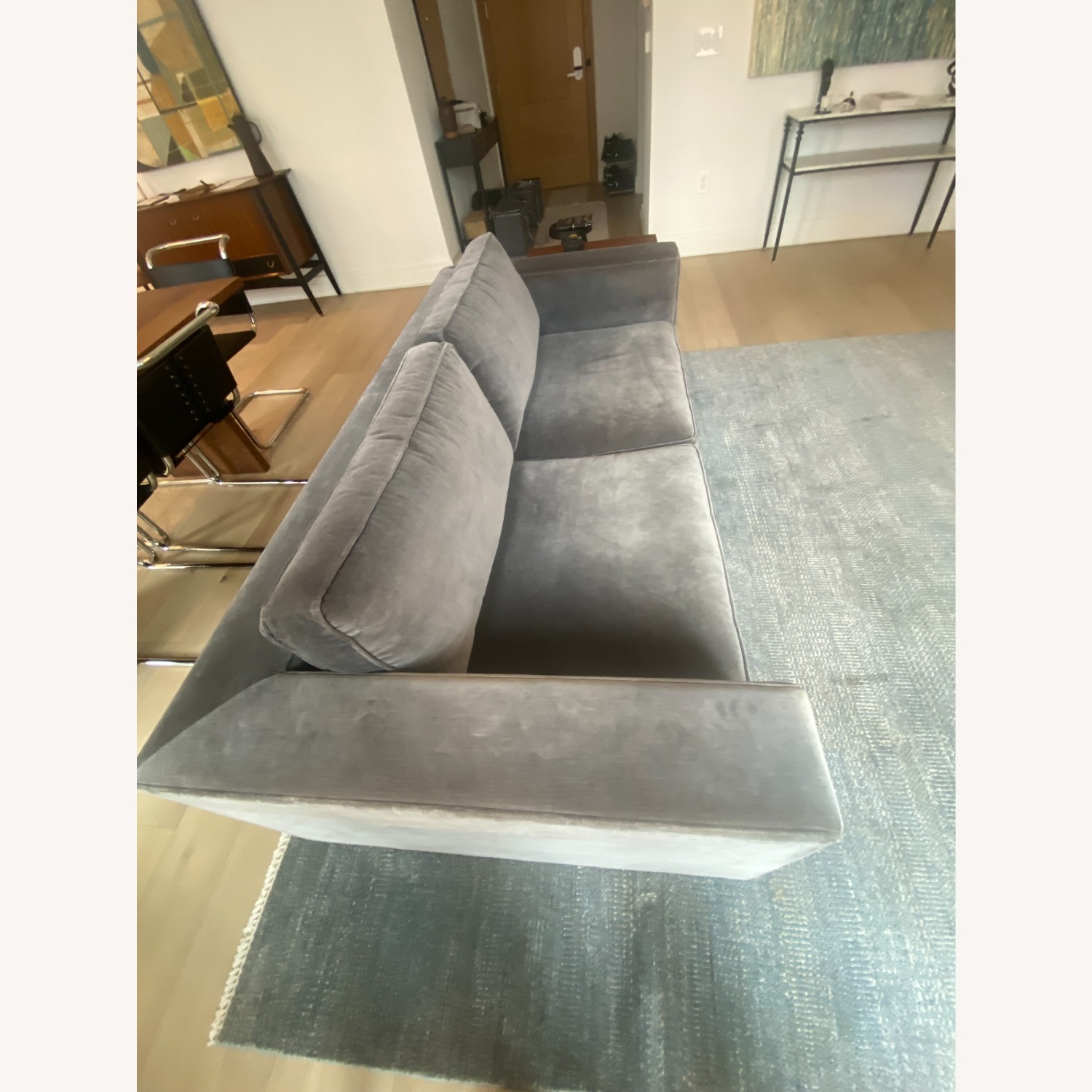 Restoration Hardware Maddox Light Gray 2 Seater Sofa - image-5