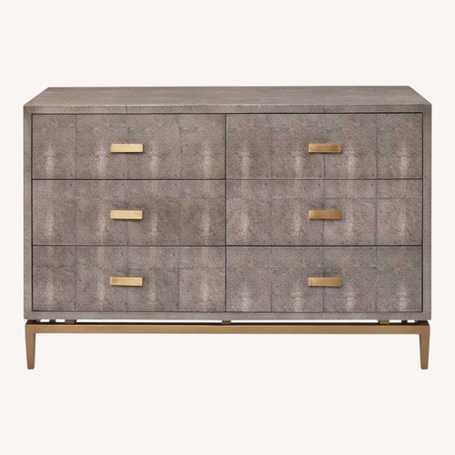 Used Light Gray Leather Dresser for sale on AptDeco