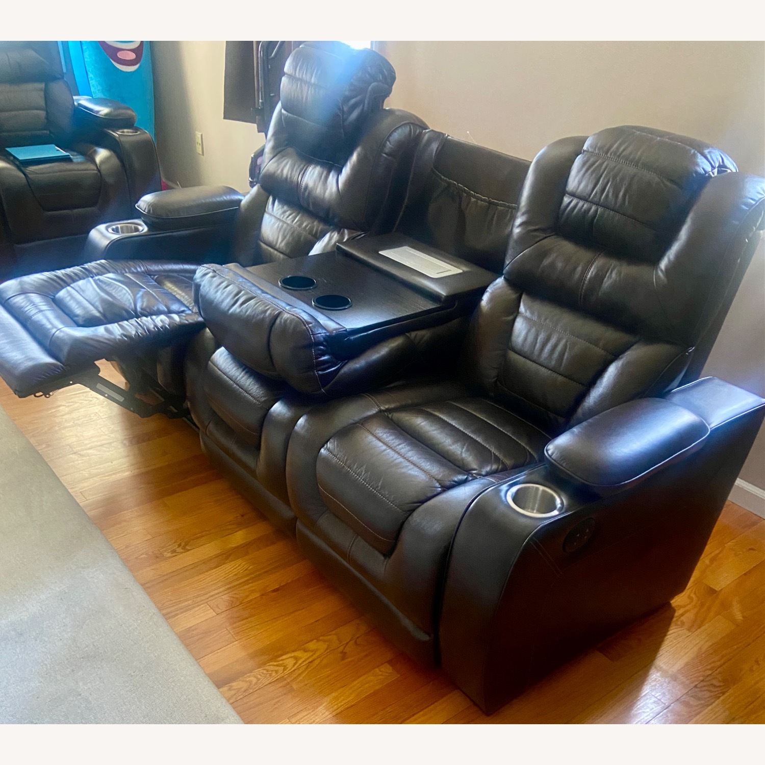 Raymour & Flanigan Dark Brown 3+ Seater Sofa - image-7
