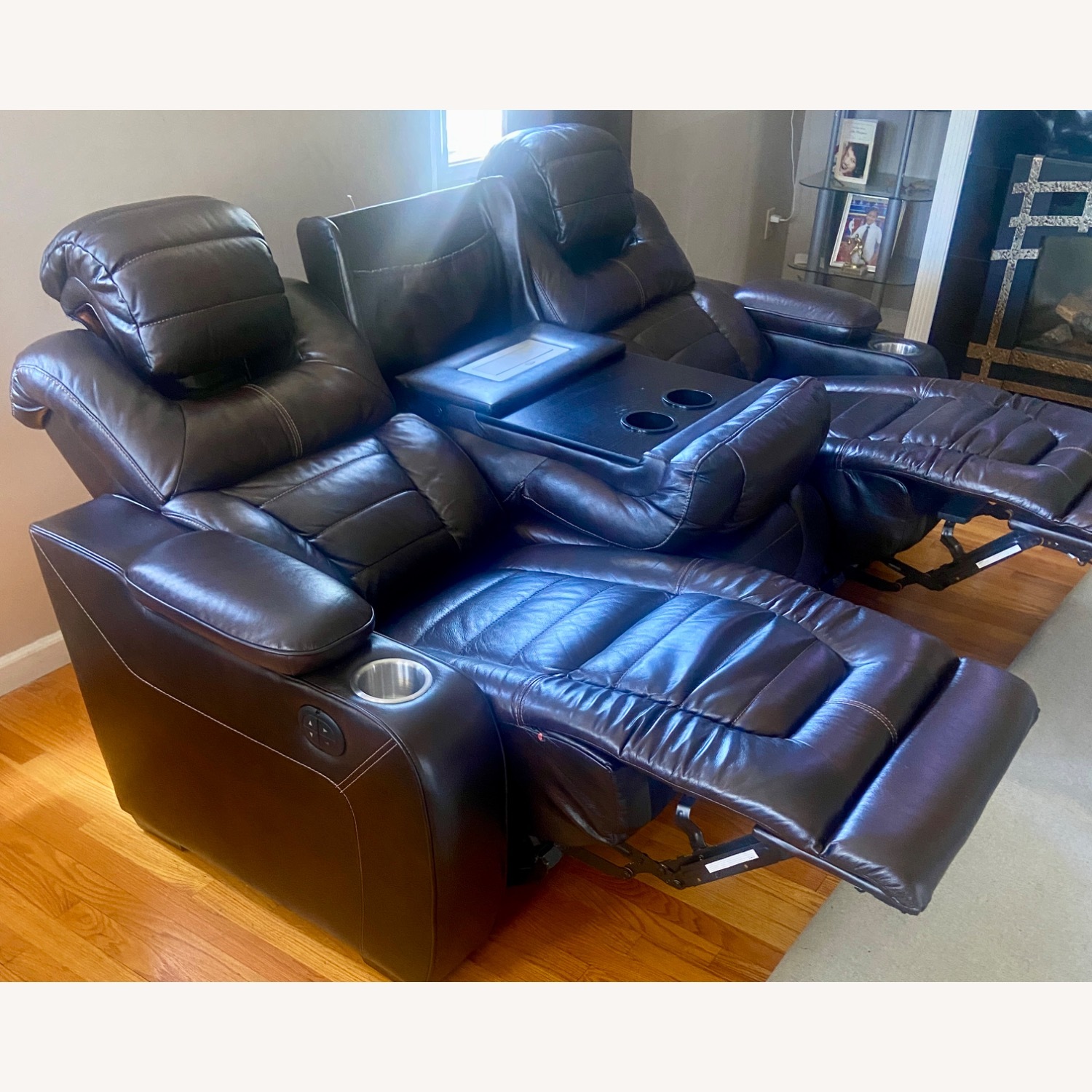 Raymour & Flanigan Dark Brown 3+ Seater Sofa - image-3