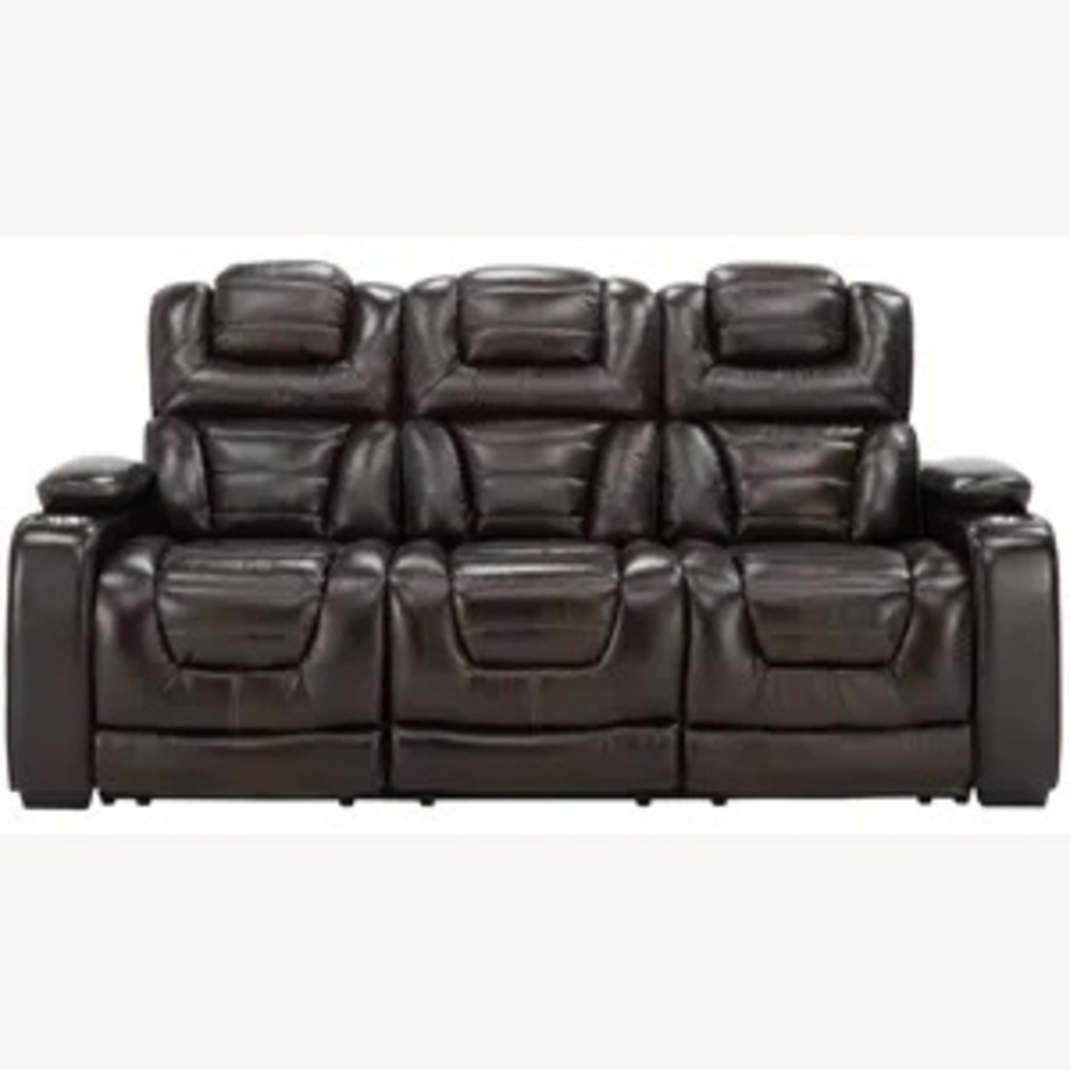 Raymour & Flanigan Dark Brown 3+ Seater Sofa - image-8