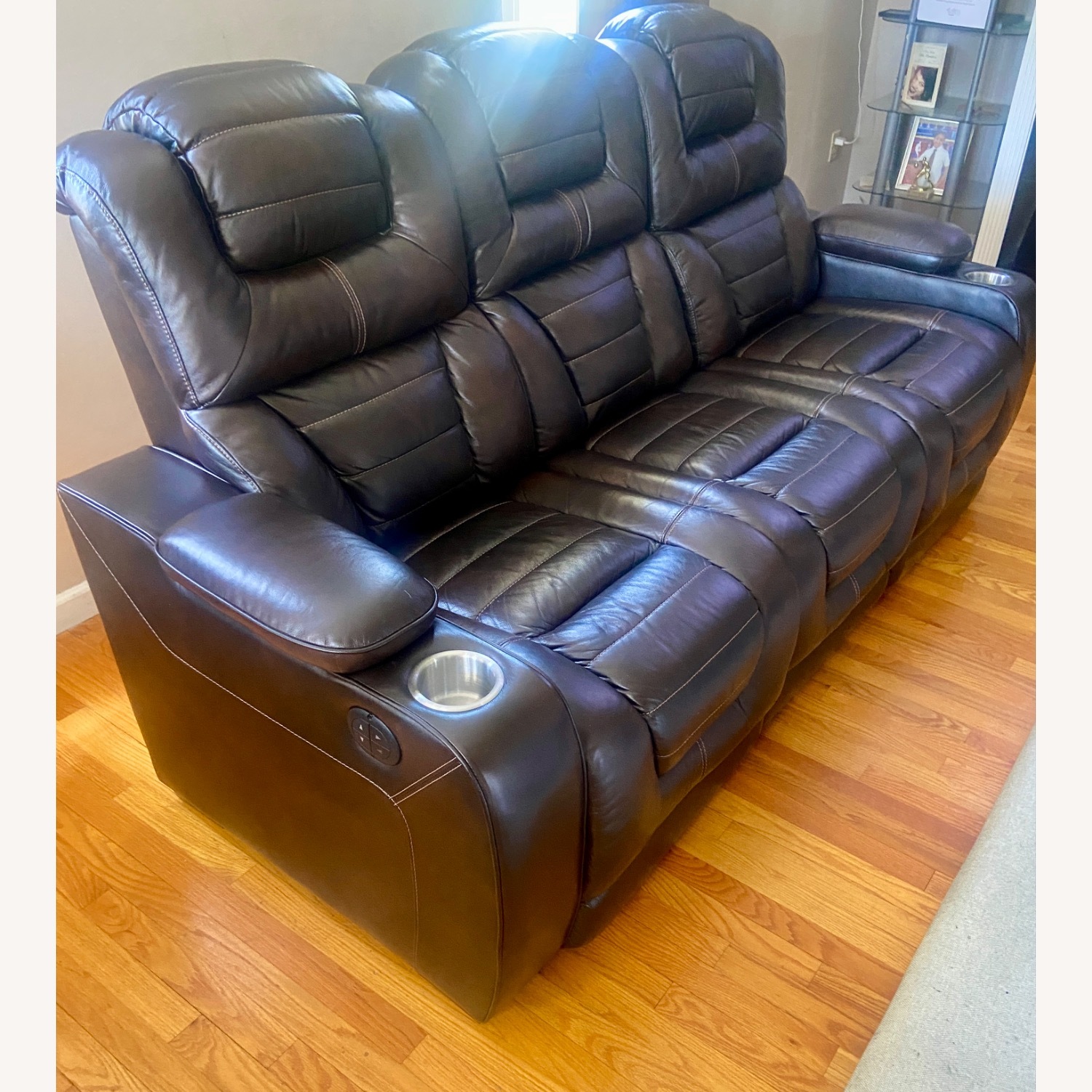 Raymour & Flanigan Dark Brown 3+ Seater Sofa - image-2