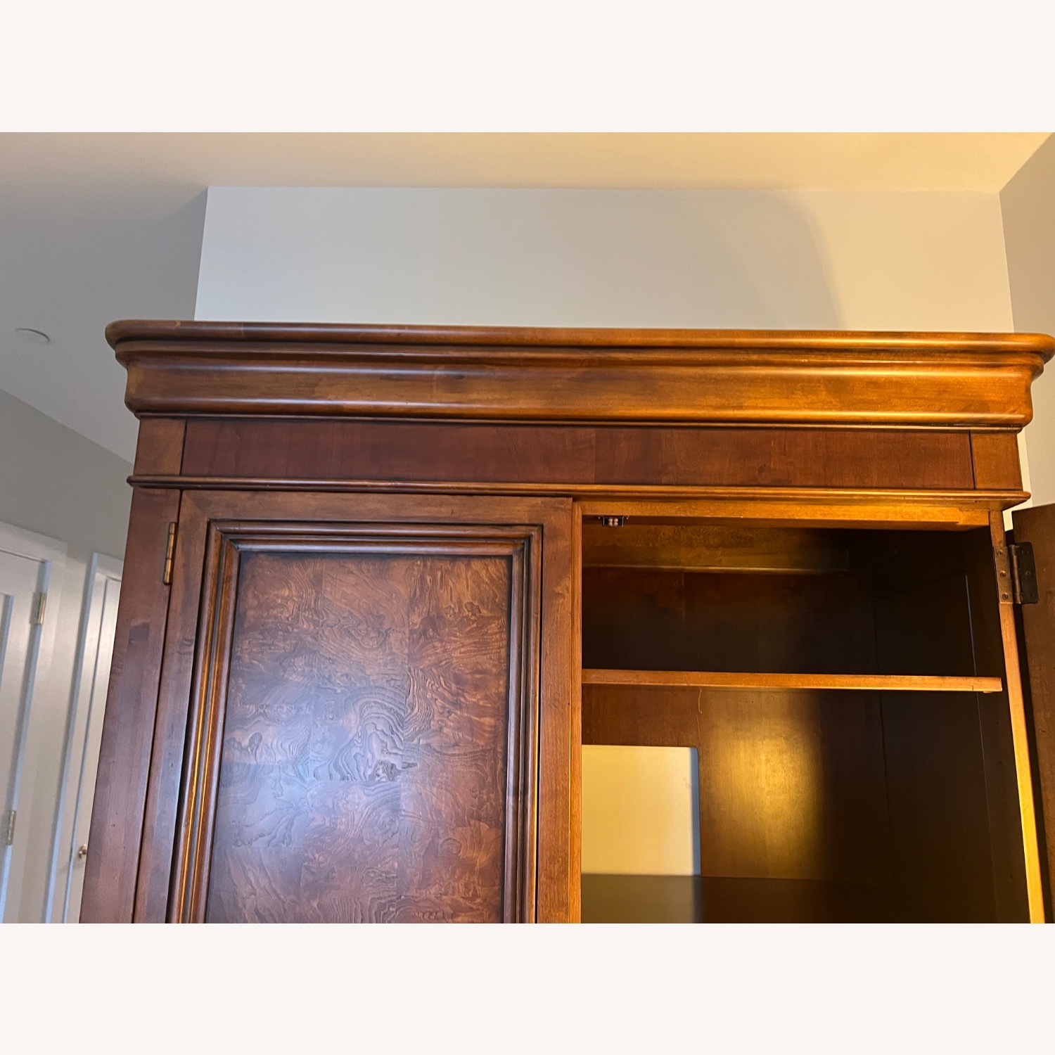 Ethan Allen Dark Brown Wood Armoire - image-4