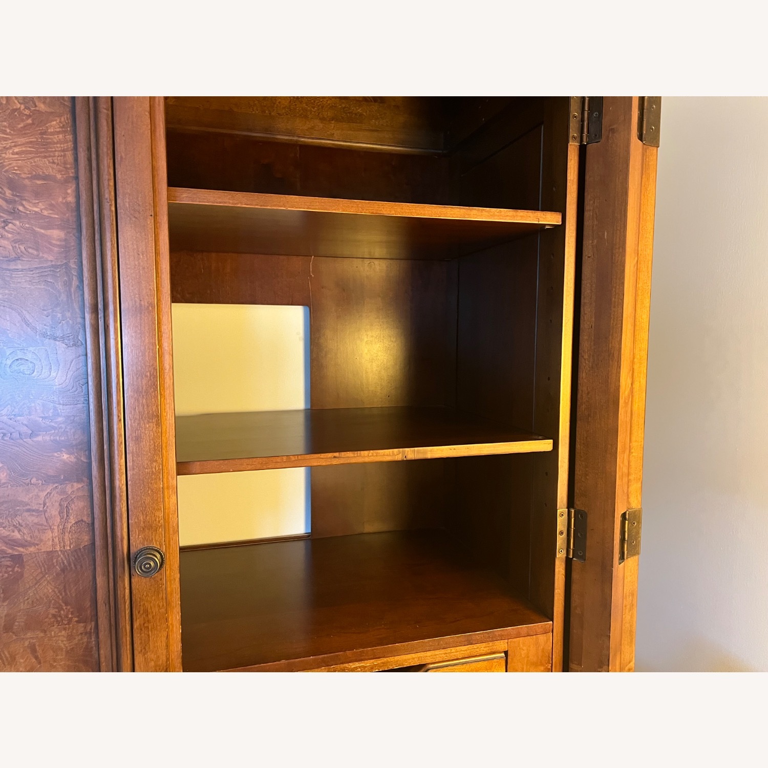 Ethan Allen Dark Brown Wood Armoire - image-2