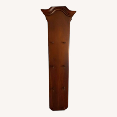 Used Dark Brown Wood Wall Plate Holder for sale on AptDeco
