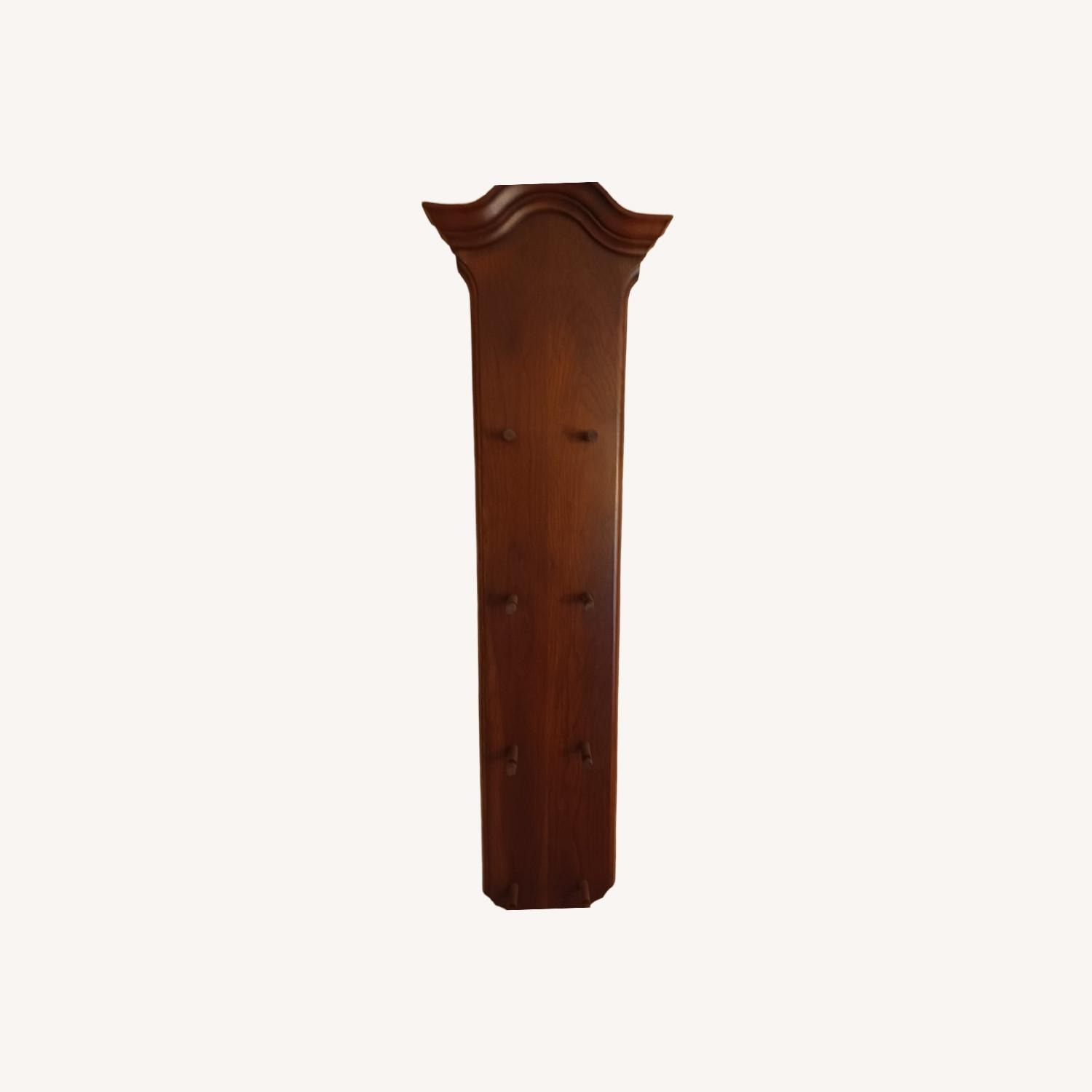 Dark Brown Wood Wall Plate Holder - image-1