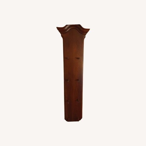 Used Dark Brown Wood Wall Plate Holder for sale on AptDeco
