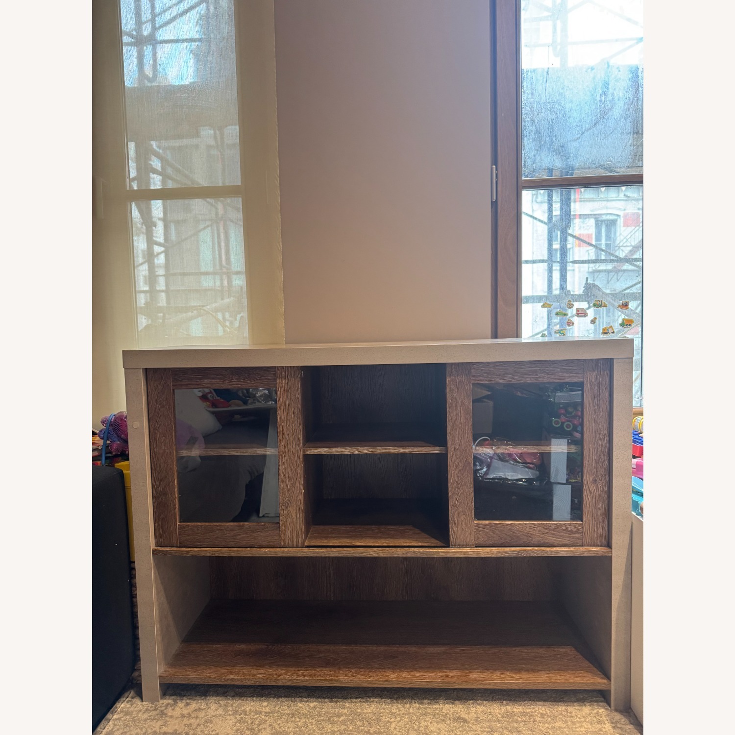 Light Gray Wood Sideboard Buffet - image-3