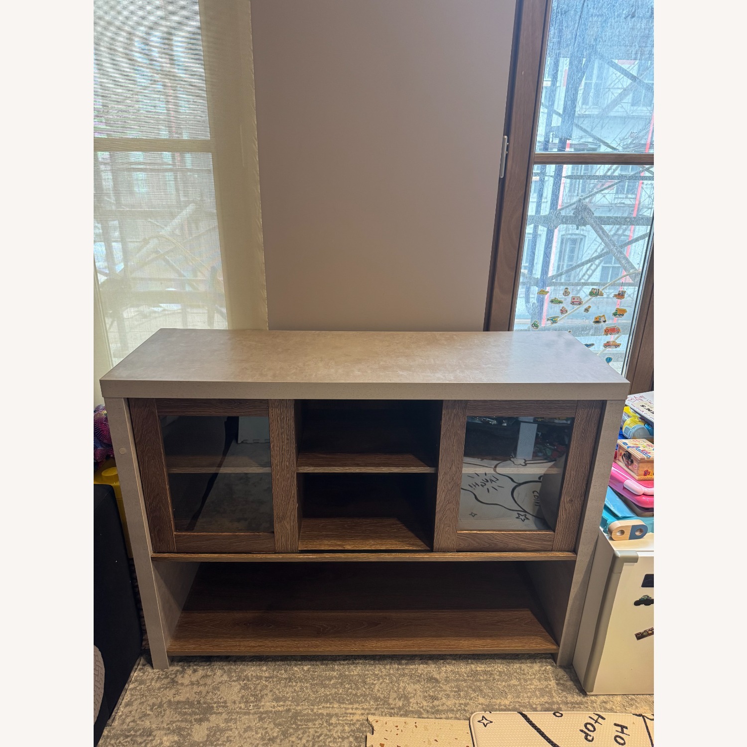 Light Gray Wood Sideboard Buffet - image-2