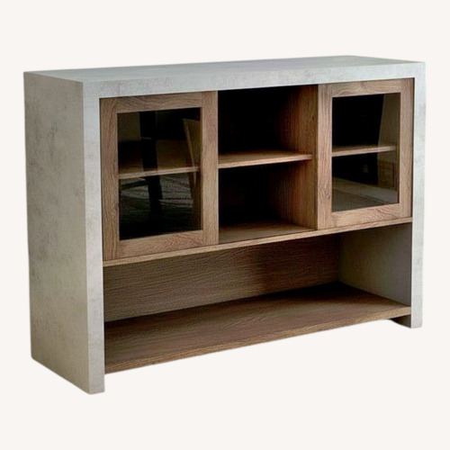 Used Light Gray Wood Sideboard Buffet for sale on AptDeco