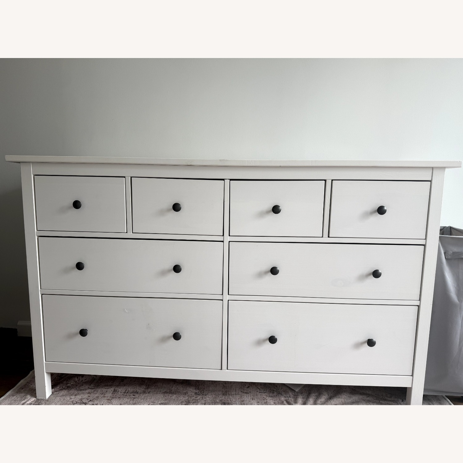 IKEA Hemnes 8-Drawer White Wood Dresser - image-1