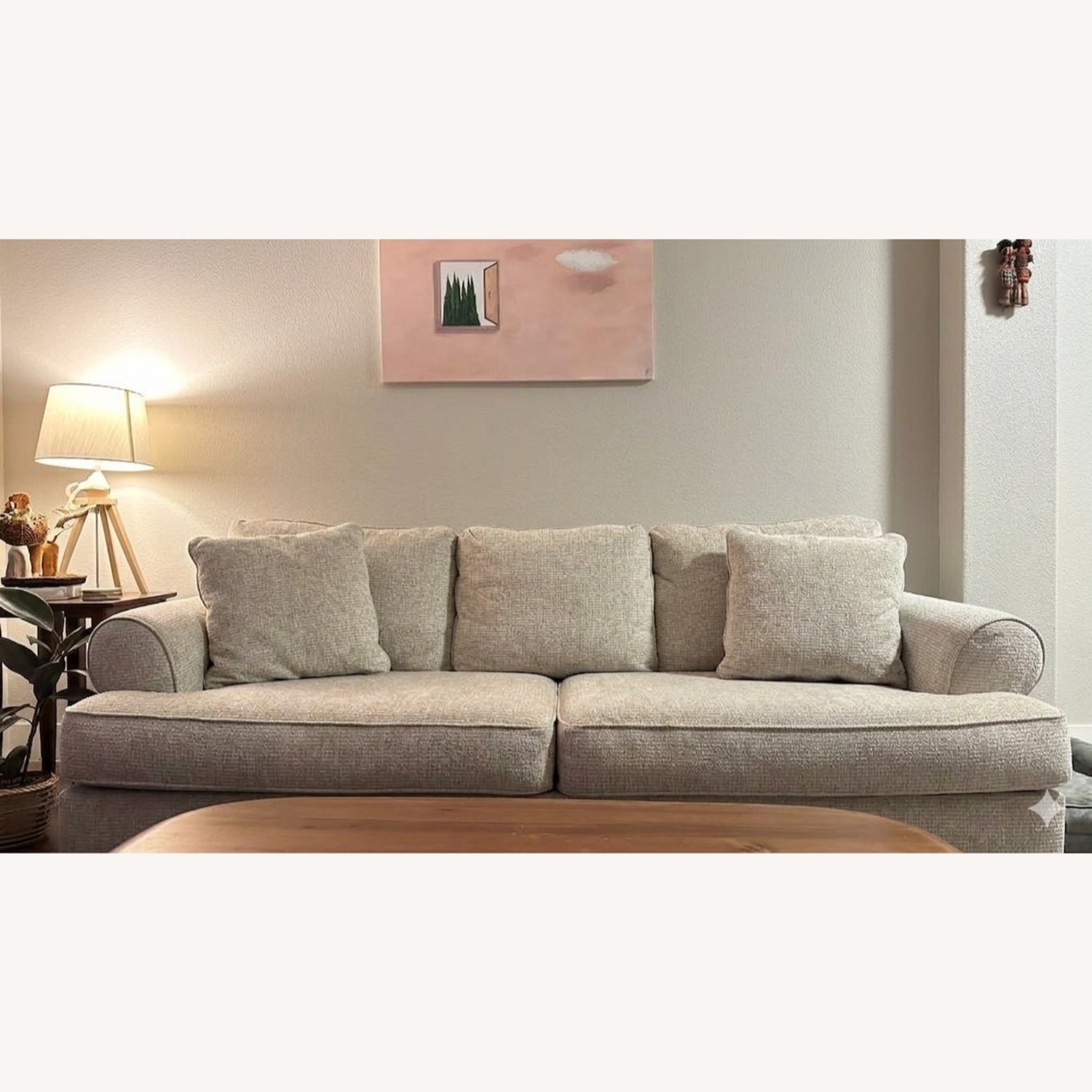 Ashley Furniture Monaghan Natural Fabric 3+ Seater Sofa - image-1