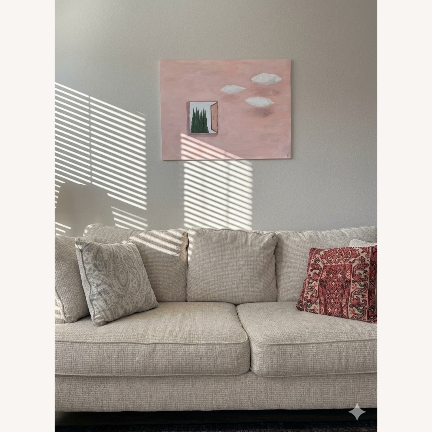 Ashley Furniture Monaghan Natural Fabric 3+ Seater Sofa - image-2