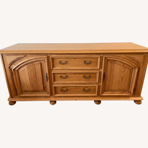 Used Solid Oak Pink Sideboard for sale on AptDeco