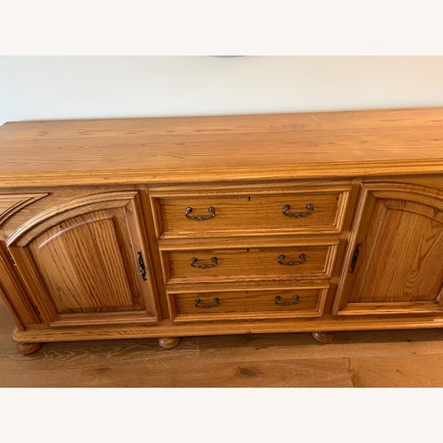 Used Solid Oak Pink Sideboard for sale on AptDeco