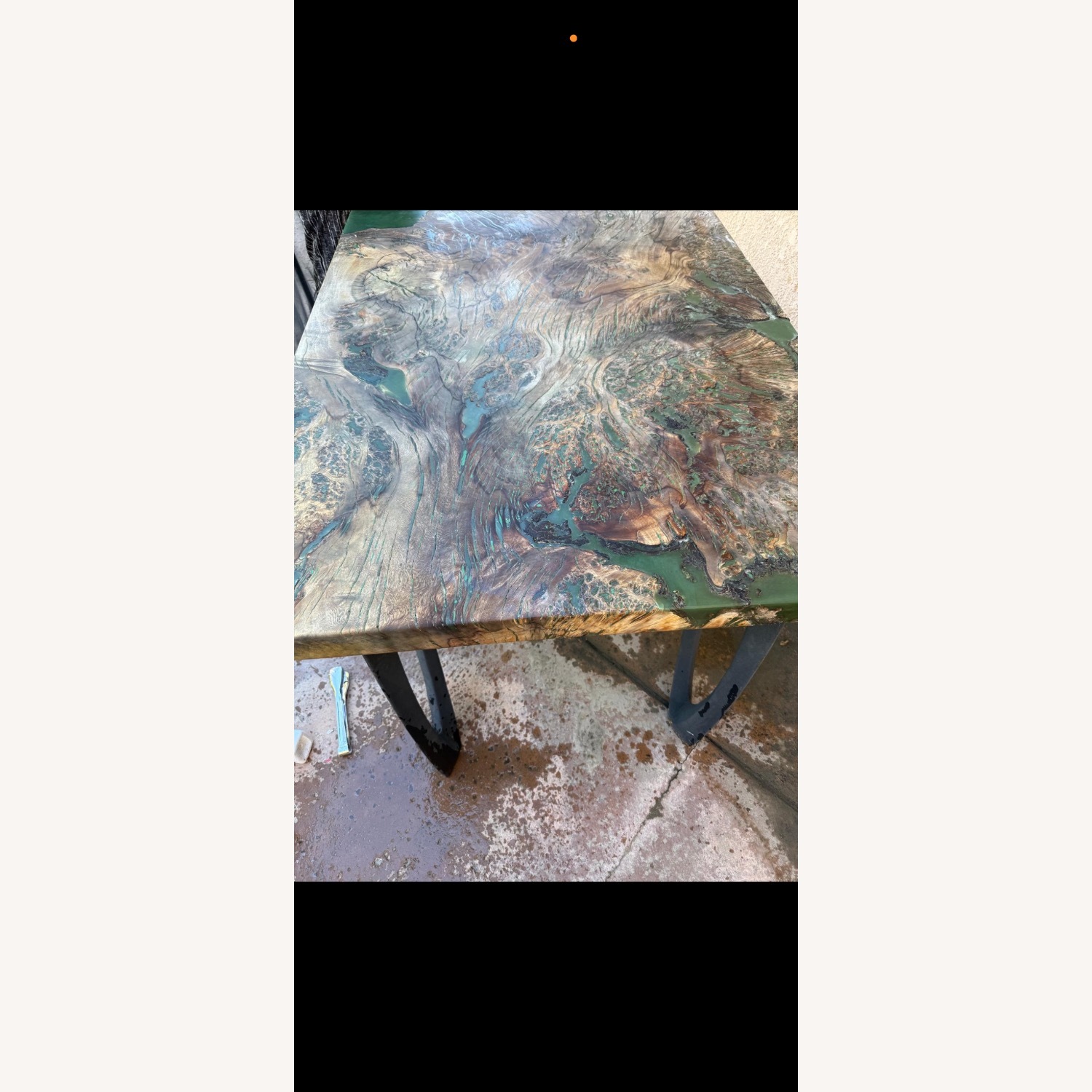 Custom Peruvian Pepper Wood Epoxy Table - image-3