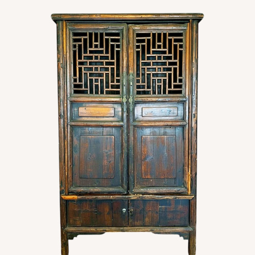 Used Vintage/Antique Finds Dark Brown Wood Armoire for sale on AptDeco