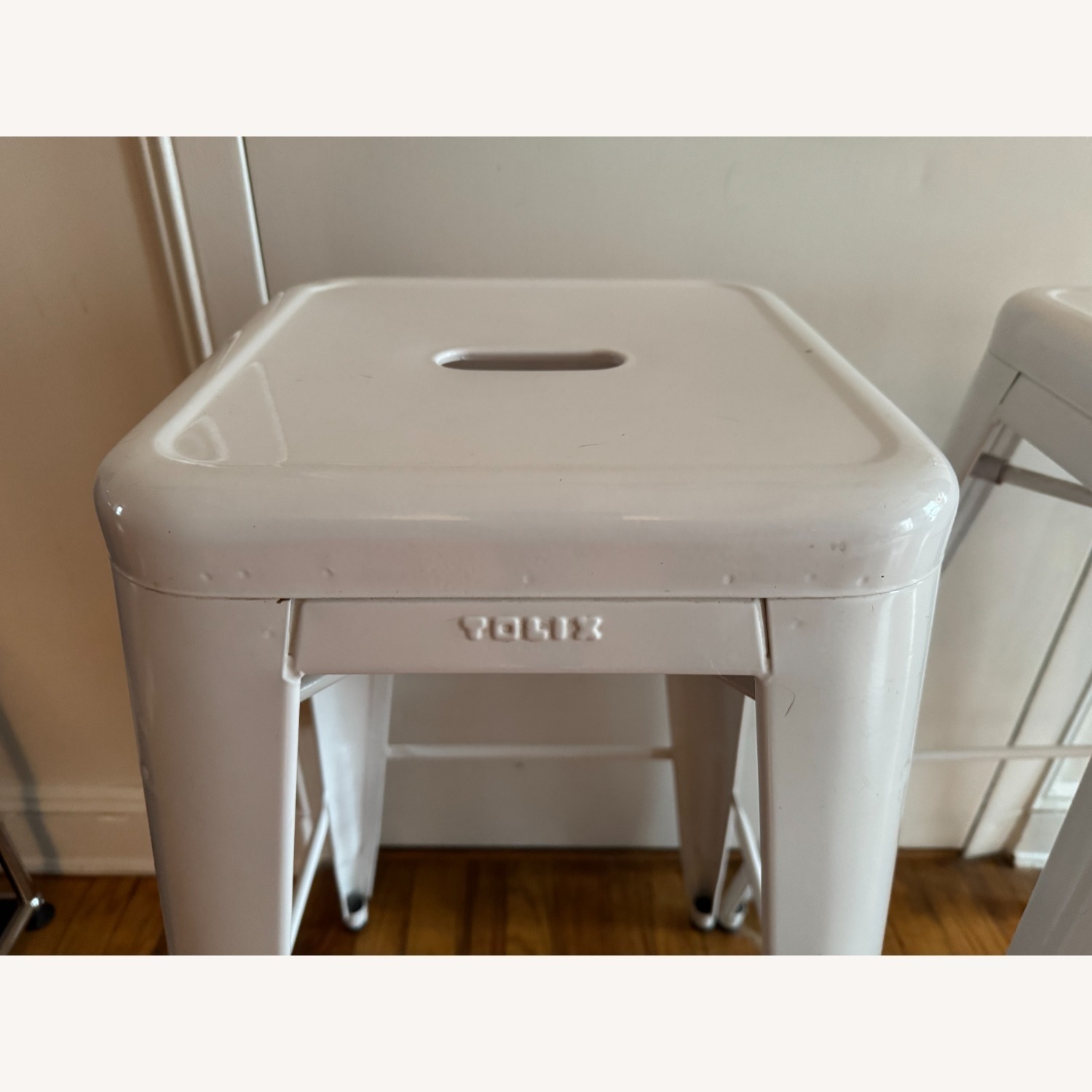 Design Within Reach White Metal Stools - image-5