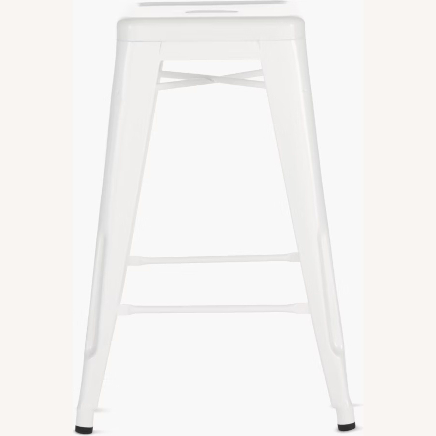 Design Within Reach White Metal Stools - image-1