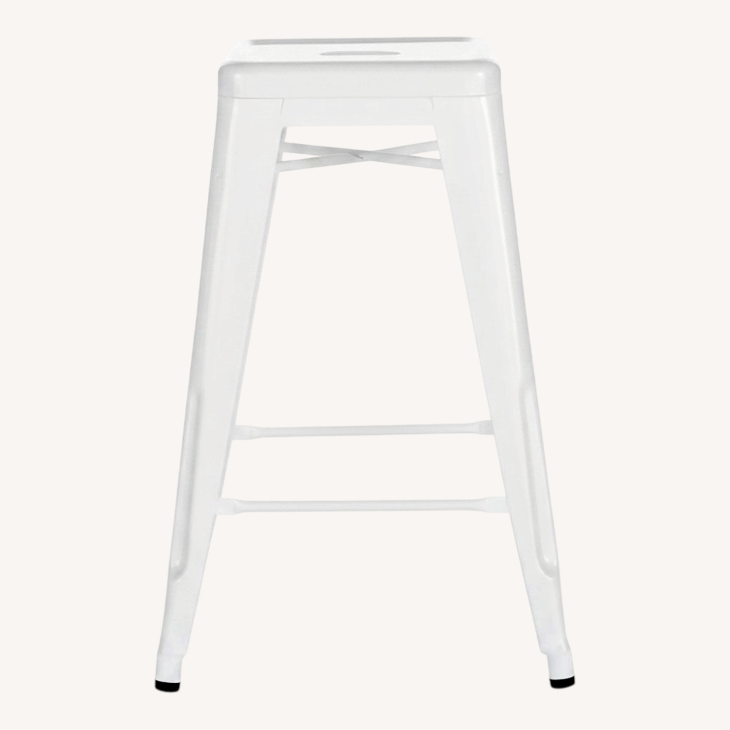 Design Within Reach White Metal Stools - image-0
