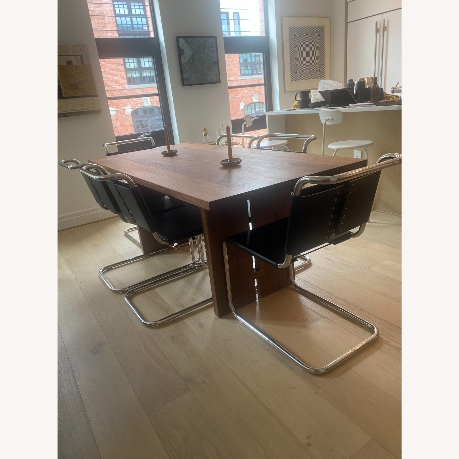 Light Brown Wood Dining Table - image-3