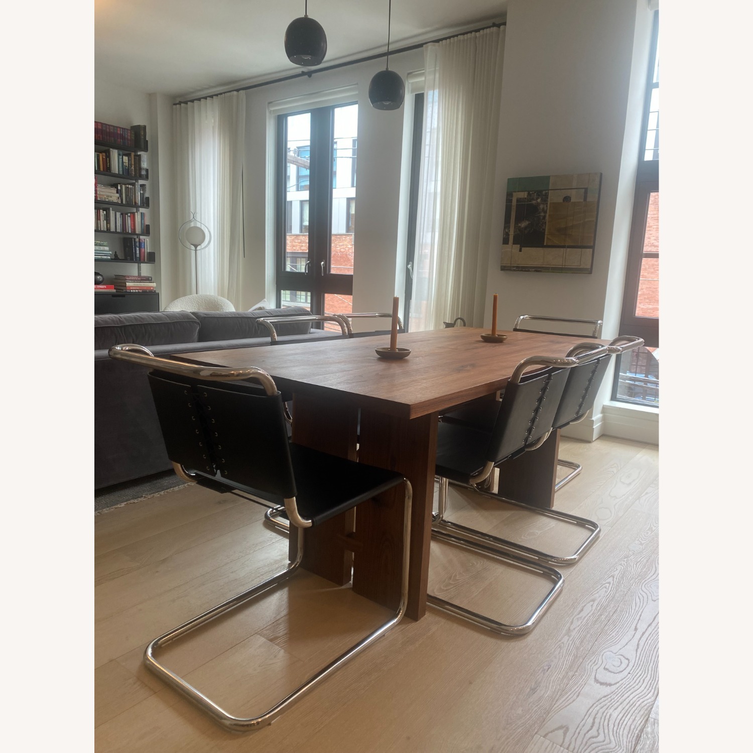 Light Brown Wood Dining Table - image-1