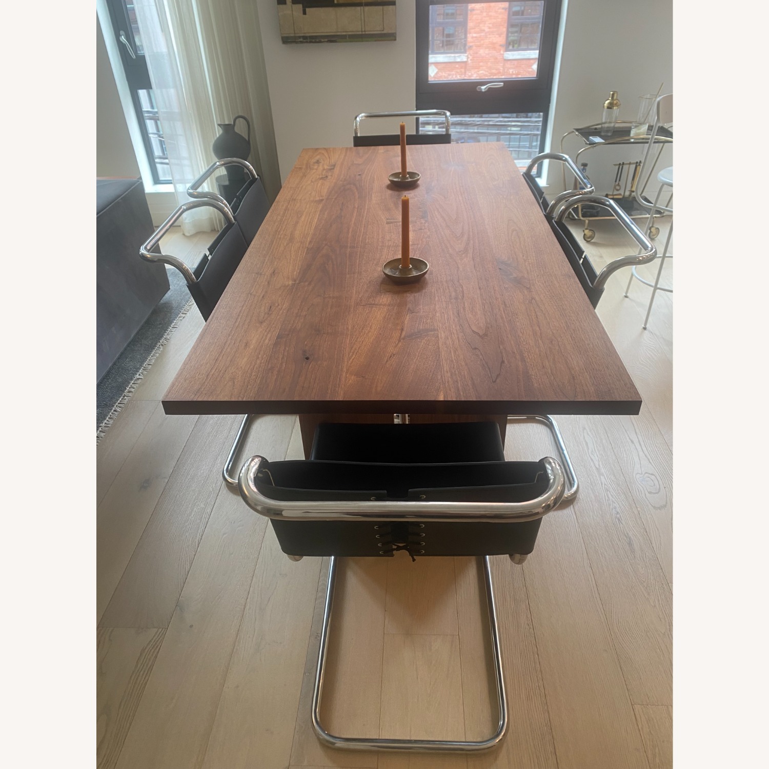 Light Brown Wood Dining Table - image-2