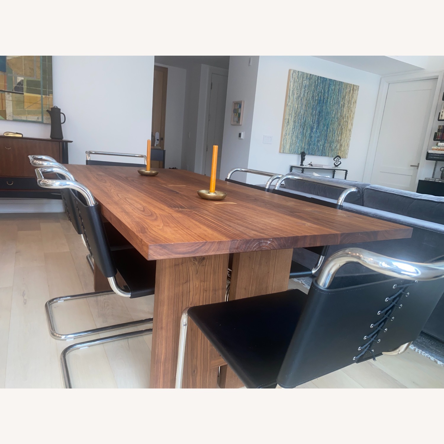 Light Brown Wood Dining Table - image-4