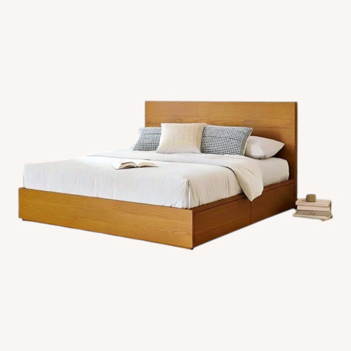 Used Article Leif Natural Wood King Bed for sale on AptDeco