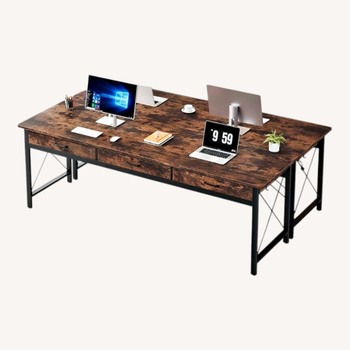 Used Dark Brown Wood Desk for sale on AptDeco