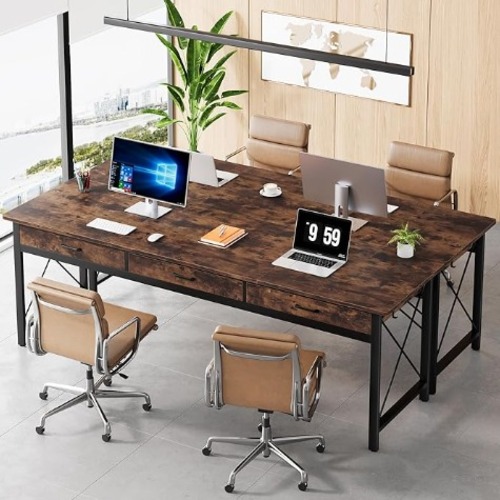 Used Dark Brown Wood Desk for sale on AptDeco