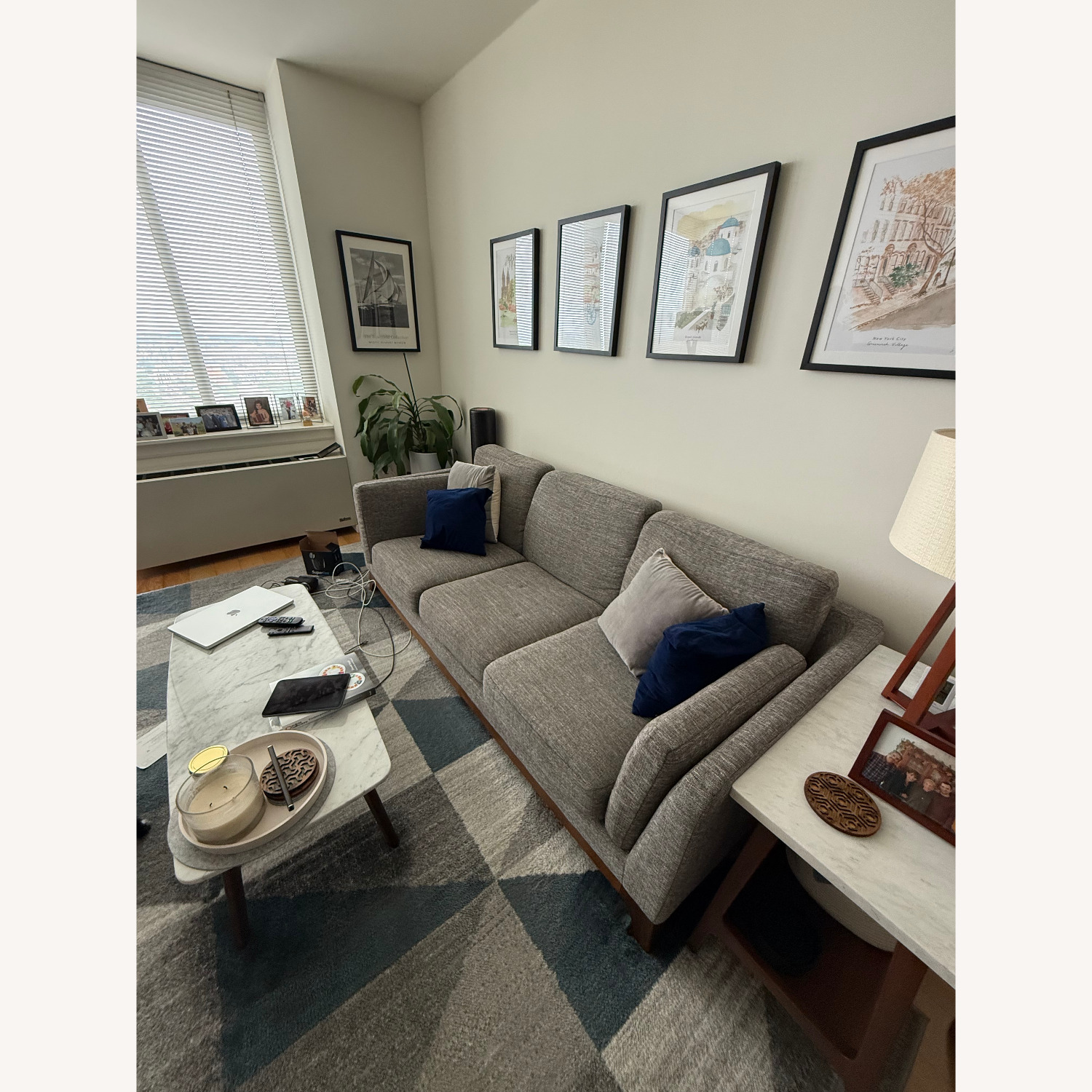 Article Ceni Light Gray Fabric 3+ Seater Sofa - image-2