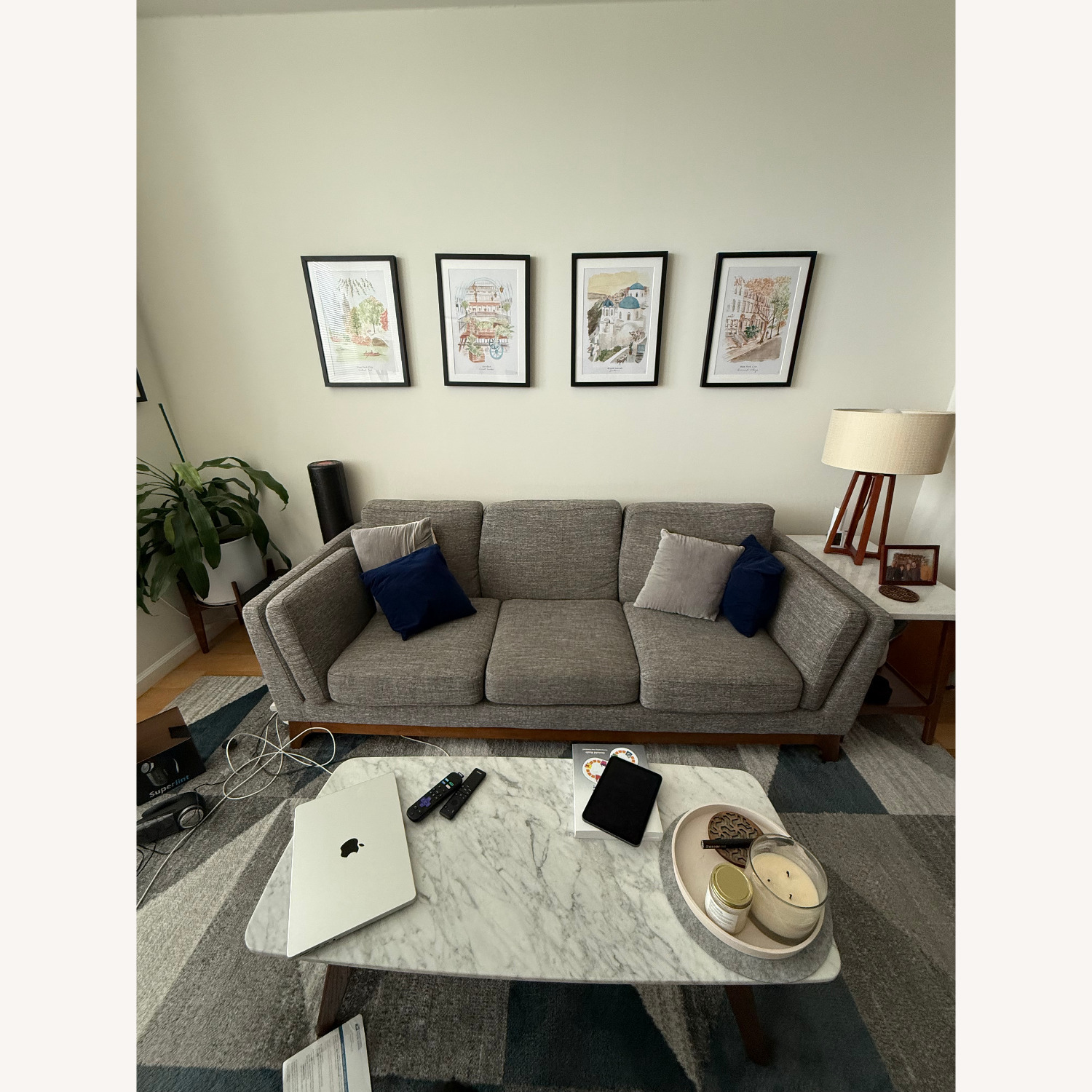 Article Ceni Light Gray Fabric 3+ Seater Sofa - image-1