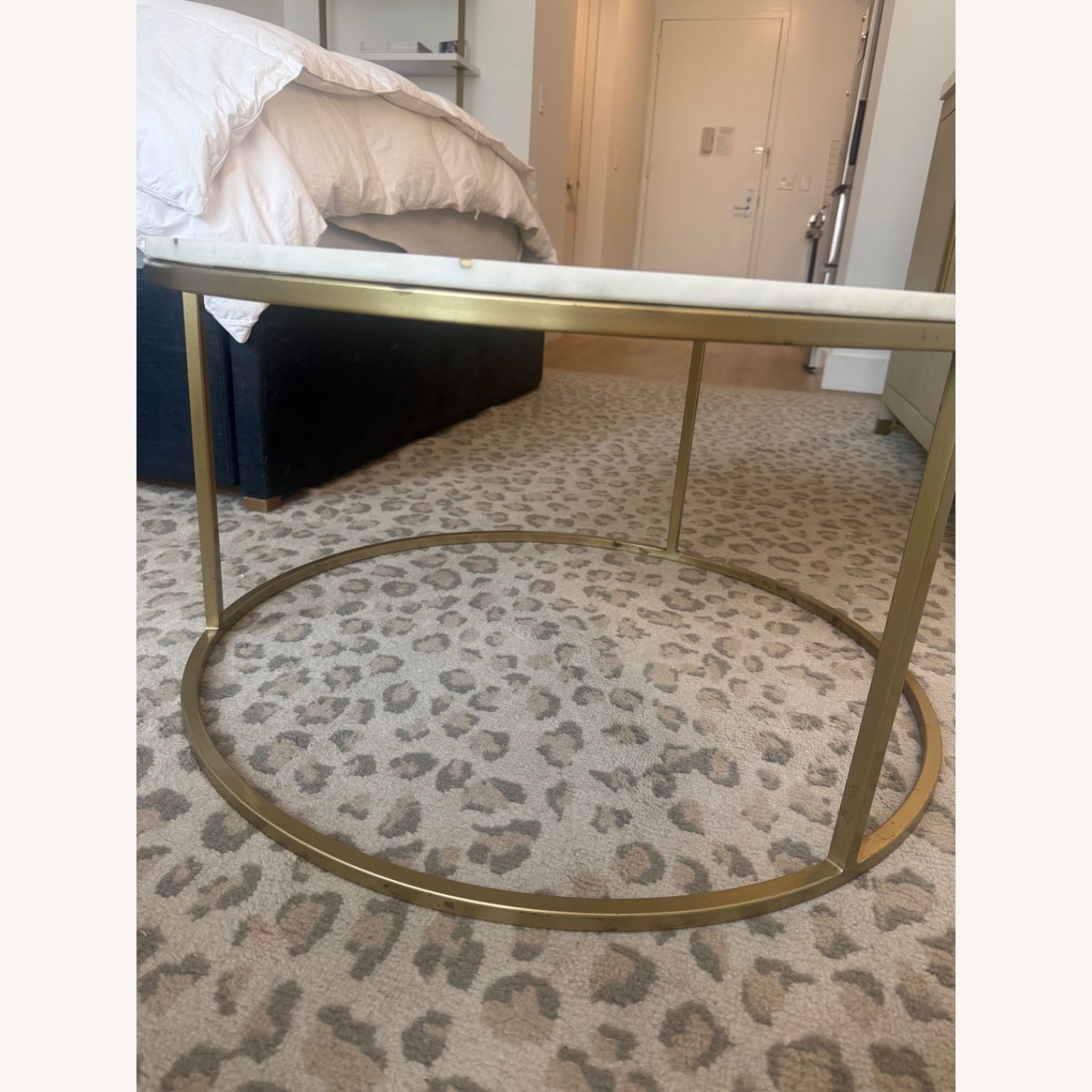 White & Gold Marble Coffee Table  - image-3