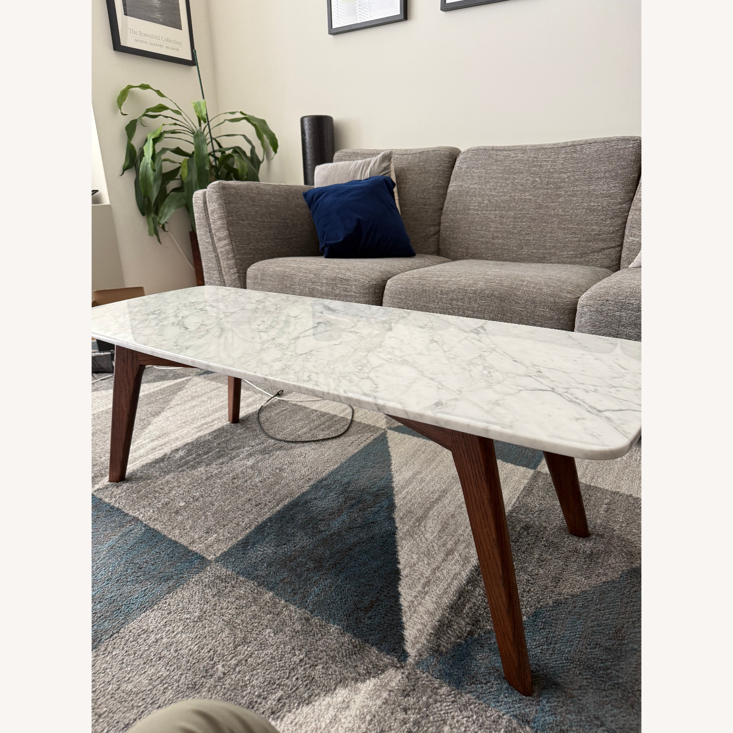 Article Vena Dark Brown Marble Coffee Table - image-1