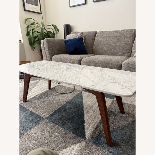 Used Article Vena Dark Brown Marble Coffee Table for sale on AptDeco